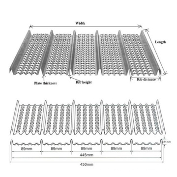 ASTM C1063 Standard Hy Rib Formwork for construction